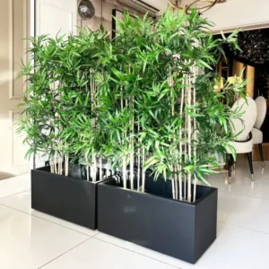 Set Of 2 Artificial Bamboo Planter Screens